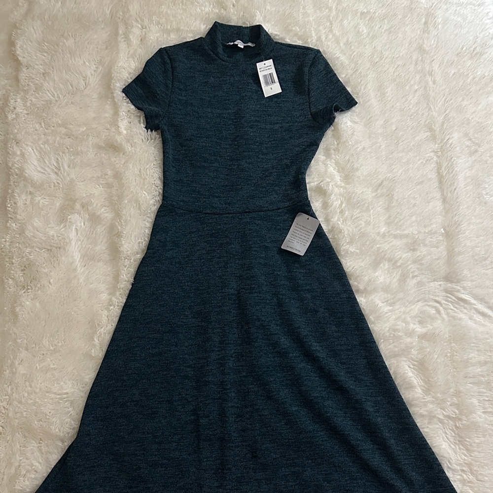 The Vanity Room Dark Teal Midi Dress